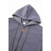 Sudadera con capucha para hombre, cárdigan con bolsillo en el brazo y cremallera, chaqueta informal deportiva de talla grande - details 3