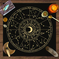 Mantel de Tarot Diseño de Astrología Zodiacal y Magia Ideal para Decoración de Juego de Cartas y Altar de Fase Lunar - details 7