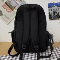 Mochila para ordenador a la moda, bolso escolar para estudiantes de Color sólido con cremallera, bolso de hombro de viaje informal de gran capacidad para estudiantes universitarios - details 4