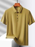 Campamento de verano para hombres, M-5XL, camiseta de manga corta de secado rápido, palo de golf elástico de seda helada transpirable, morado, 18 colores - details 3