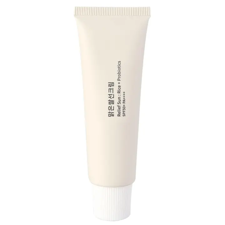 Hot Relief Sun Protector solar orgánico SPF50+, PA++++ Solución de cuidado coreano con arroz y probióticos para todo tipo de piel |   Nutritivo - 1