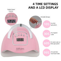 Secador de uñas de gran potencia, lámpara de uñas de diseño portátil, UV, sin manos negras, 300W, 66LED - details 1