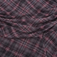 Moda elegante para mujer primavera nueva señora cuello redondo, falda midi, estampado clásico de otoño - details 7