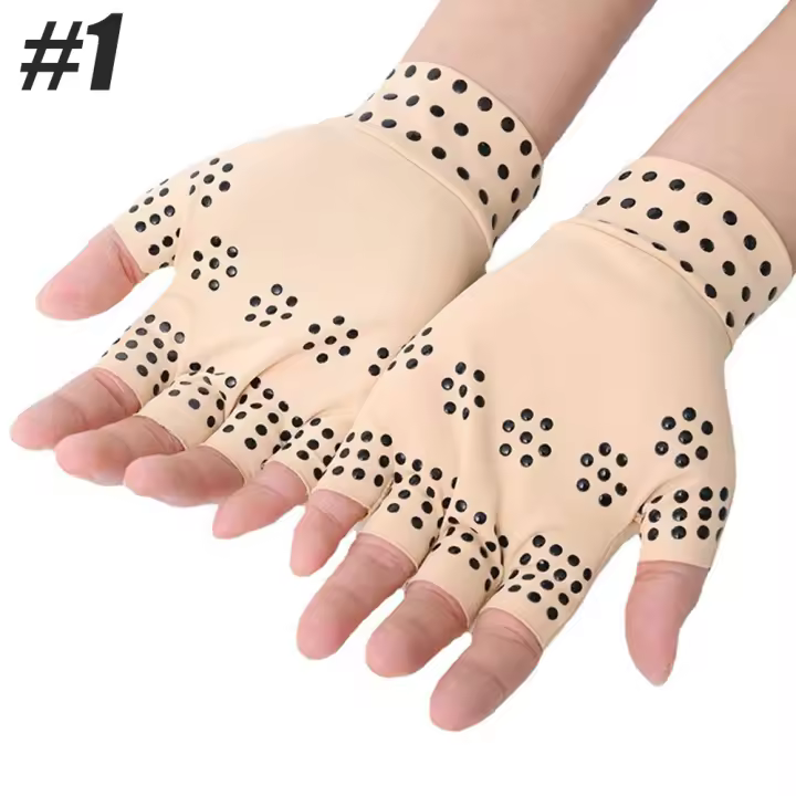 Guantes de compresión para artritis, manoplas magnéticas para terapia de salud sin dedos, soporte deportivo para la muñeca - 1