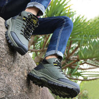 Zapatos de senderismo populares para hombre, zapatillas de cuero para exteriores, botas de montaña, calzado de escalada, trotar, Trekking - details 6