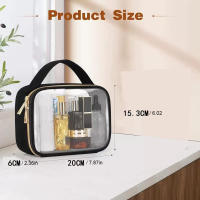 Neceser transparente, neceser transparente, neceseres de viaje de PVC impermeables, neceseres de maquillaje, para familia, hombres y mujeres - details 1