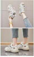 Zapatos de calle informales para mujer, zapatillas de suela gruesa con aumento de altura, versión coreana, color blanco, Primavera - details 20