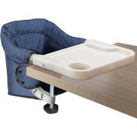 Mesa para Bebé, Trona Portátil Plegable con Arnés de Seguridad, Asiento Enganchable infantil con Bolsa de Transporte para Casa y Viajes (Azul) - details 27