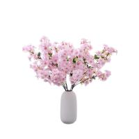 Rama de flor de melocotón Artificial de tacto Real, flor de cerezo de seda hecha a mano de plástico, elegante decoración de boda con flores falsas - details 5
