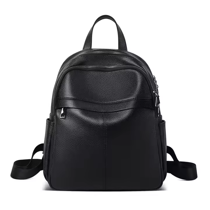 FOXER-Mochila De cuero dividido para mujer, bolso escolar de gran capacidad, bolso de viaje para oficina - 1