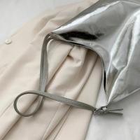 Bolso de Mano de Lujo para Mujer Asa Superior de PU Diseño Informal de Cuero Plateado y Dorado - details 6
