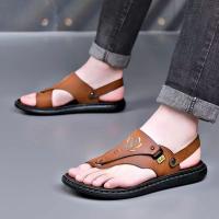Zapatos de playa para hombre, verano 2025, con suela blanda, color liso, antideslizantes, a la moda, combinables y transpirables. - details 5