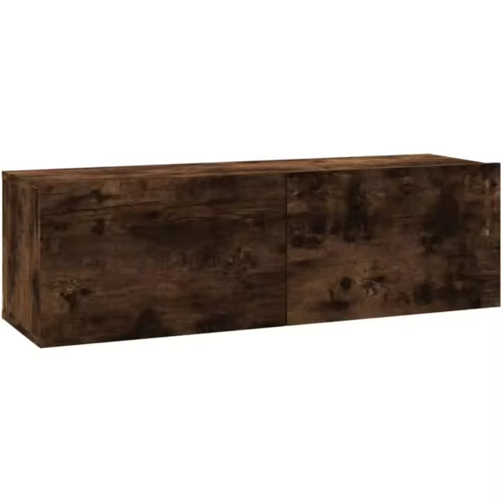 Mueble de TV para salón comedor, mesa de centro, televisor, equipo de música, armario bajo de almacenamiento, soporte de contrachapado blanco 120x30x30cm - 1