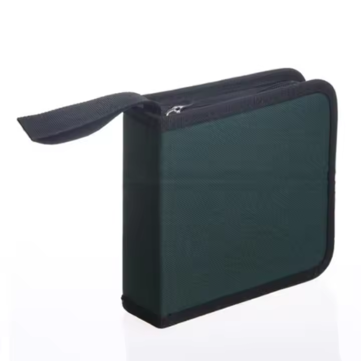 Bolsa de almacenamiento de discos CD DVD impermeable, resistente al desgaste, caja de CD de alta capacidad, tela Oxford colorida - 1