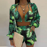 Nuevo conjunto sexy de 3 piezas de pantalones cortos de moda de playa de otoño - details 5