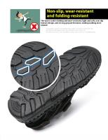 Sandalias deportivas para hombre, correas ajustables, sandalias de senderismo para interiores y exteriores, sandalias informales con punta abierta para caminar, zapatos de agua para playa de verano - details 5