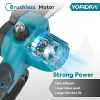 YOFIDRA Motosierra Eléctrica Inalámbrica de Poda sin Escobillas de 8 y 6 Pulgadas, Sierra para Trabajar la Madera Recargable, Herramienta Eléctrica para Batería de 21V 18V - details 6