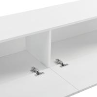 Mueble de TV de pared Evaton de 140 x 33 x 30 cm, mesa de centro flotante, consola de pared blanca de alto brillo. - details 6