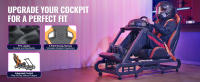 SucceBuy Soporte para volante de carreras para Logitech G923/G920/G29, cabina de simulador de conducción de acero resistente, compatible con Thrustmaster T248P, soporte y pedales ajustables para volante, carga máxima 330 libras - details 3