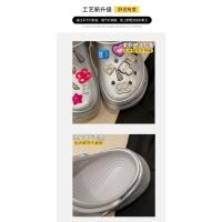 Zapatillas de plataforma con agujeros para mujer, a la moda, con suela de EVA suave, estilo bolsa de plata, zapatillas geniales. - details 7