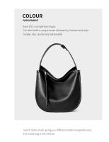 Bolso de mano minimalista cómodo de cuero suave Bandolera de hombro de gran capacidad de cuero de vaca - details 25