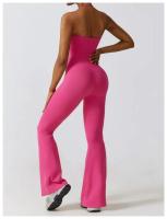 Monos de Yoga informales para mujer, chándal de una pieza, ropa deportiva, conjunto de gimnasio, pantalones acampanados - details 4
