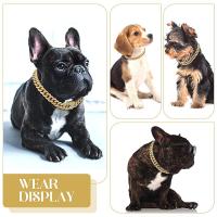 Cadena para perros decorada con diamantes de imitación, 1 collar de arneses para mascotas con hebilla segura, accesorios de moda para mascotas para perros pequeños, medianos y grandes, cosas para perros, productos para mascotas, artículos esenciales para - details 6