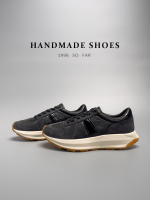 Zapatos de hombre sencillos de cuero vacuno casual de moda de cuero negro bajo - details 11
