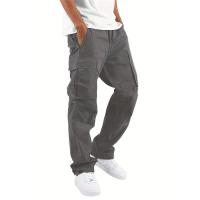 Temu Shein Pantalones Cargo para Hombre Deportes Color Sólido Cordón Multi-Bolsillo - details 21