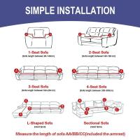 Fundas elásticas largas para chaise, funda en forma de L, protector de sofá de esquina derecha e izquierda - details 0