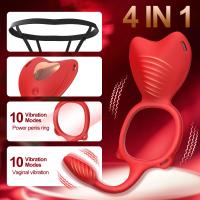 Aplicación remota, vibrador para bragas, anillo vibratorio para pene, 10 modos de vibración, Juguetes sexuales femeninos, juguetes sexuales eróticos para adultos - details 2