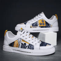 Versión coreana de lona graffiti board zapatos personalizados pequeño blanco casual marea zapatos de los hombres adolescentes marea - details 2