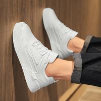 Zapatos de skate sólidos para hombre, cómodas zapatillas de deporte informales antideslizantes con cordones para actividades al aire libre para hombres - details 4