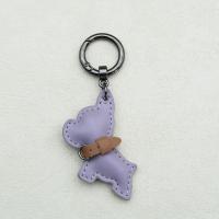 Precioso llavero de Bulldog Francés, Animal, perro, cachorro, colgador de perro de cuero PU, colgante de bolso de Bulldog de dibujos animados a la moda para mujer - details 15