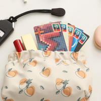 Bolsa De Maquillaje Para Mujer Estudiante Multicolor En Lona Organizador De Cosméticos Con Cierre De Cremallera Estilo Moda - details 3