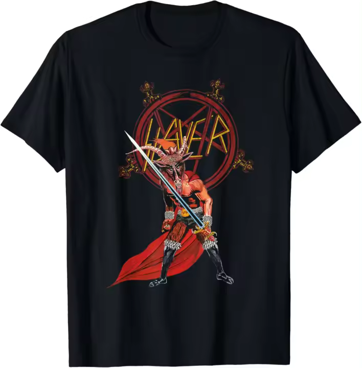 Camiseta de Moda para Hombres Diseño de Diablo de Miseria Empilado - 1