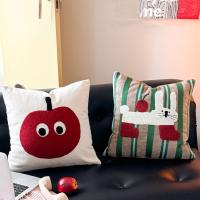 Funda de almohada moderna lavable estilo crema, funda de almohada cuadrada cómoda de dibujos animados, funda de almohada suave bordada con toalla, decoración del hogar - details 9