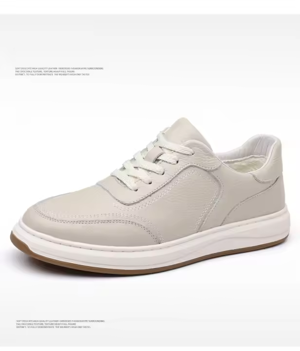 Primera capa de cuero de vaca terciopelo zapatos de cuero térmico para hombres suela suave superficie suave zapatos para hombres - 1