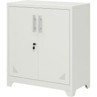 Armario de Almacenamiento de Oficina de Metal con 2 estantes Ajustables, 80 x 40 x 90 cm, archivadores con Cerradura y Agujeros de ventilación para el hogar, Oficina, Garaje, Gimnasio - details 8