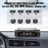 Sistema de Monitor de Sensor de alarma de presión de neumáticos TPMS, pantalla de coche, advertencia de temperatura de carga de energía Solar interna/externa - details 6