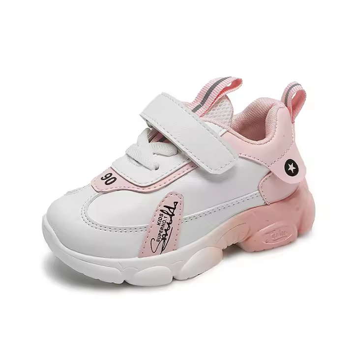 2025 primavera y otoño zapatillas de deporte para niños nuevos niños y niñas zapatos pequeños zapatos blancos zapatos de bebé de suela suave zapatos de niño de los niños - 1