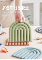 Mantel de Mesa de Silicona Arcoiris Posavasos Resistentes al Calor para Platos Calientes - details 0