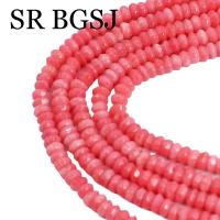 4x2mm facetado forma de ábaco Rosa Natural mar bambú Coral suelta DIY joyería cuentas espaciadoras al por mayor - details 1