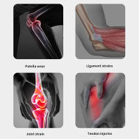 Rodillera piezas con estabilizadores laterales y almohadillas de Gel para rótula, soporte de rodilla de compresión ajustable, alivio del dolor articular, 1 unidad - details 14