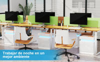Rcynview  Mesa de Noche con Luz LED Madera, Suave, 16 Colores Ajustables, Enmontaje Requerido, Muebles y Organización - details 13