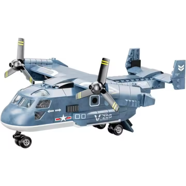 Osprey-helicóptero Tiltrotor, avión del ejército militar, juegos de bloques de construcción, regalo para adultos y niños - 1