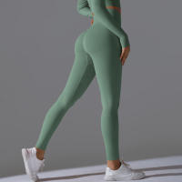 Hamidou-Pantalones deportivos de Yoga para mujer, mallas de cintura alta y caderas ajustadas, glúteos de melocotón, pantalones de Yoga desnudos de cintura alta - details 64