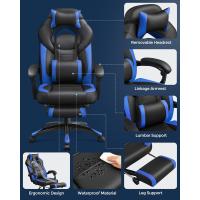 Silla de Oficina con reposapiés telescópico - Reposacabezas Ajustable - Soporte Lumbar - Carga máxima 150 kg - Negro - details 30