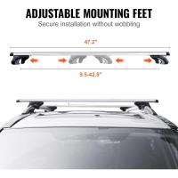 Barras Transversales de Aluminio Universal 120 × 7,2 × 11 cm Carga de 90 kg - details 4