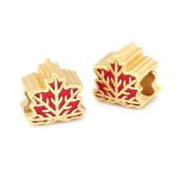 Pulseras de Brass Dorado Mate 4PCS Grande Agujero Abalorios para Hacer Joyas DIY - details 63